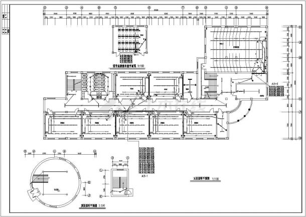 某地区教学楼照明电气施工图纸（含地下两层）-图一