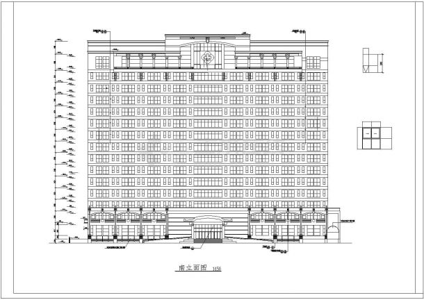 某医院16层框剪结构综合楼建筑设计方案图-图一