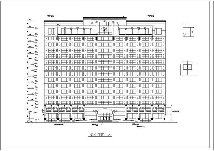 某医院16层框剪结构综合楼建筑设计方案图_图1