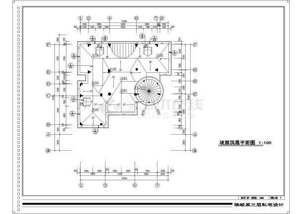 某地区大型农村住宅建筑施工图（全套）-图一