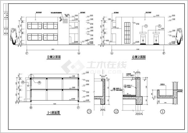 【浙江】两层框架结构学生食堂建筑设计施工图-图二