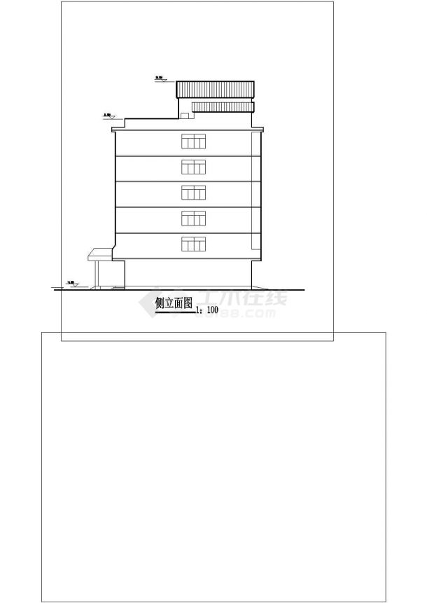 某单位院内宾馆建筑设计CAD方案图纸-图二