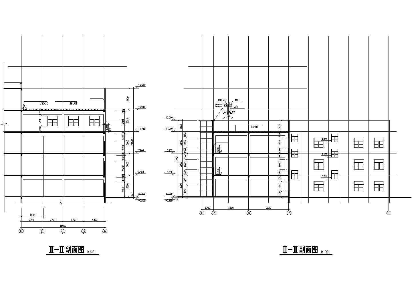 邓桥商业城建筑设计CAD施工图纸