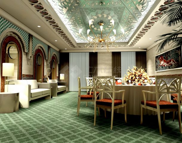 新疆吐鲁番餐厅装修设计图（有效果图）-图一