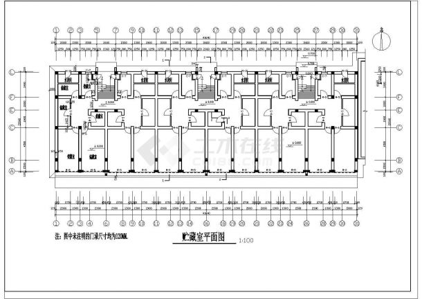 某小区六层住宅楼建筑详细的cad图纸-图一