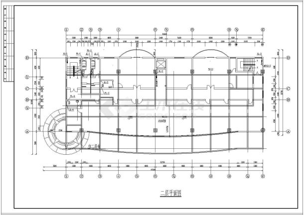 某汽车展览中心建筑施工cad详图-图一