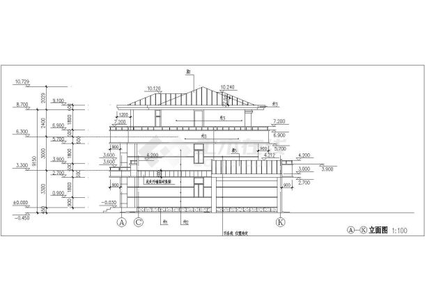 某地别墅样板设计图的设计CAD图纸-图二