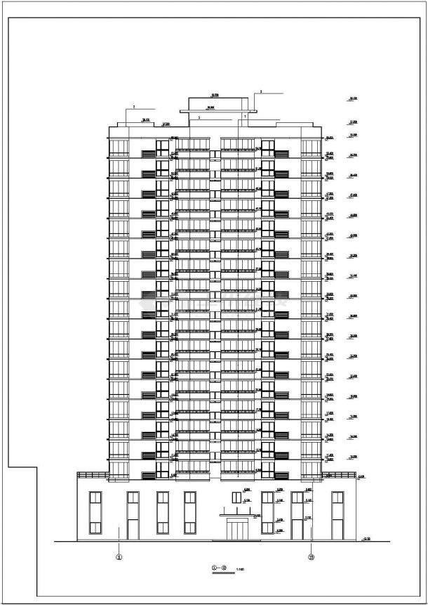 某地区高层公寓楼建筑施工图（全套）-图二