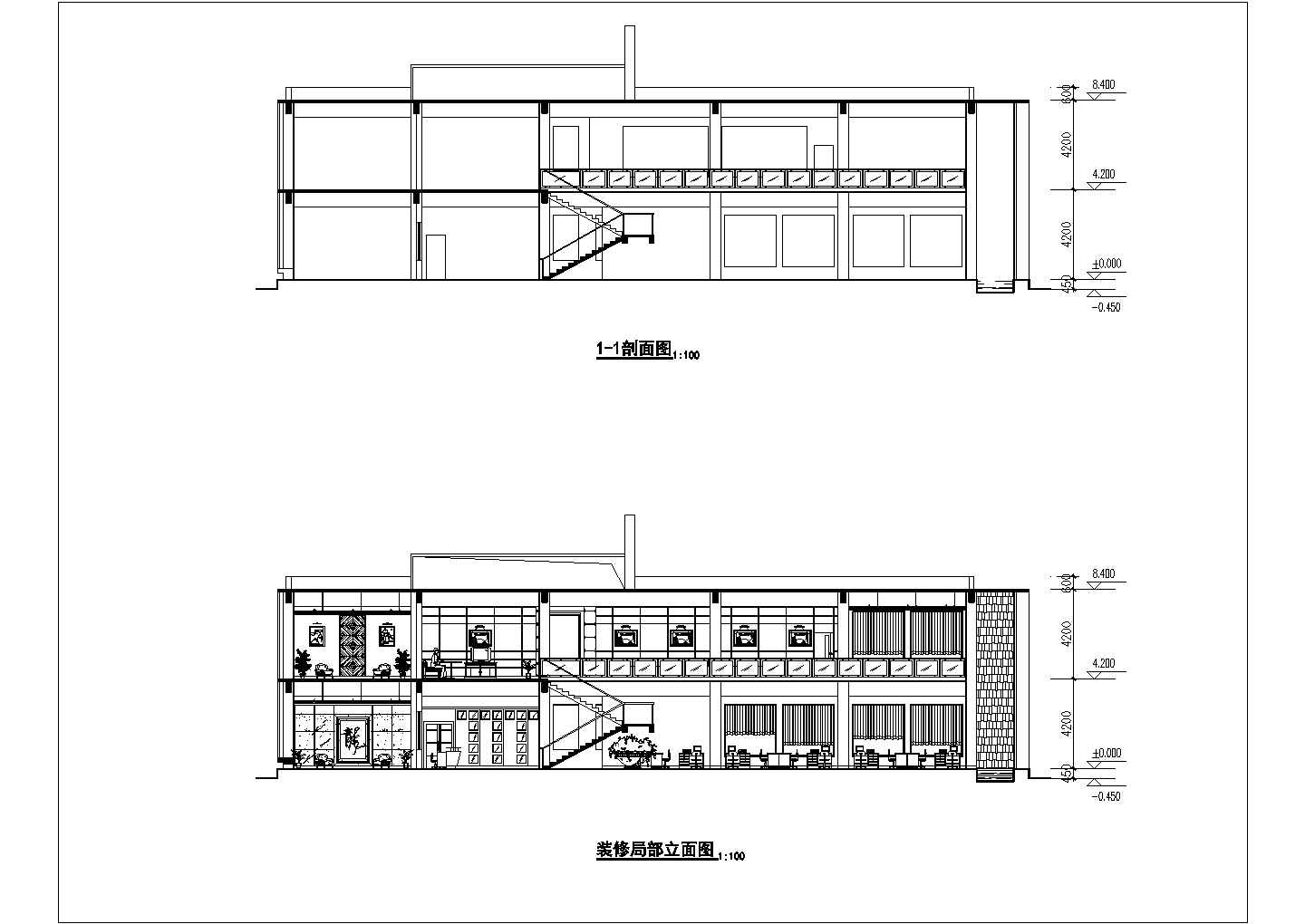 办公别墅建施图的详细CAD设计图纸