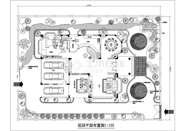 别墅室内设计方案的完整CAD图纸-图二