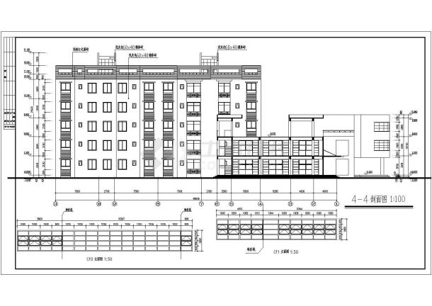 某地五层砖混结构宿舍楼建筑设计方案图-图一