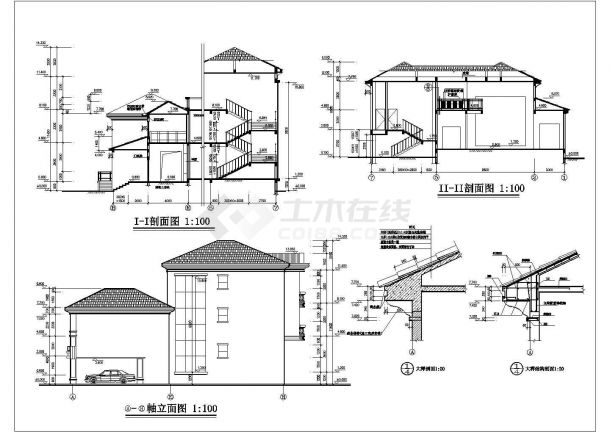 某地三层砖混结构别墅建筑设计施工方案-图二