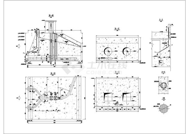 某市一水电站进水口体型CAD设计图-图二