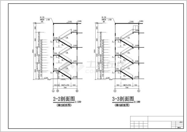 龙归商贸城建筑设计CAD施工图纸-图二