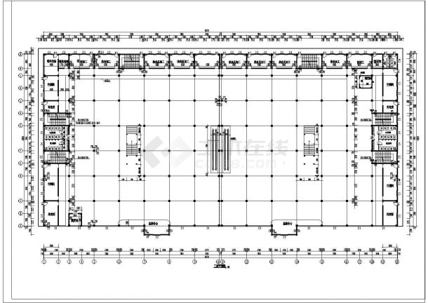某美食城全面建筑设计CAD施工套图-图二