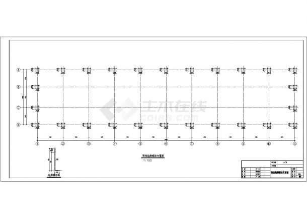 某地16m单跨钢管桁架屋面结构厂房施工图-图一