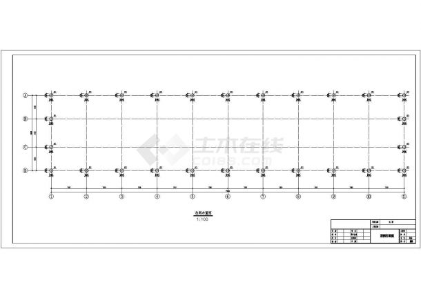 某地16m单跨钢管桁架屋面结构厂房施工图-图二