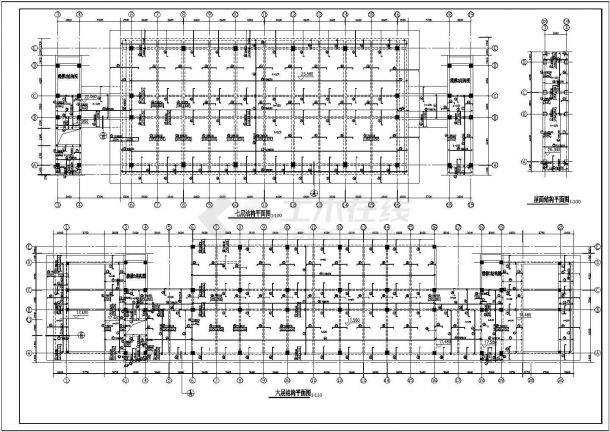 姜堰市设计某地七层办公楼结构施工图-图二