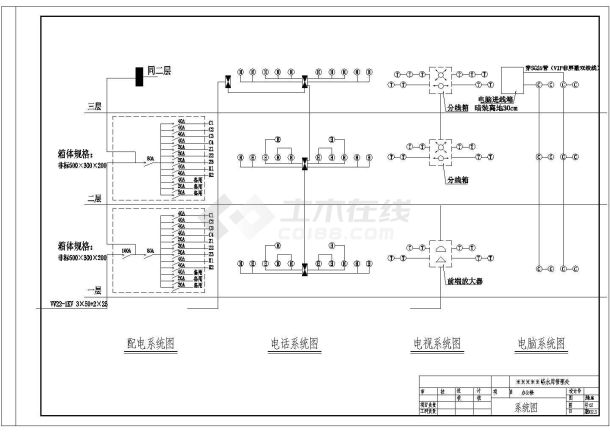 某地区某水库管理站电气设计cad施工图-图二