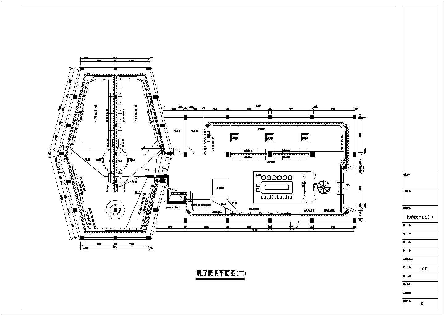 某地区展厅二次配电系统设计cad施工图