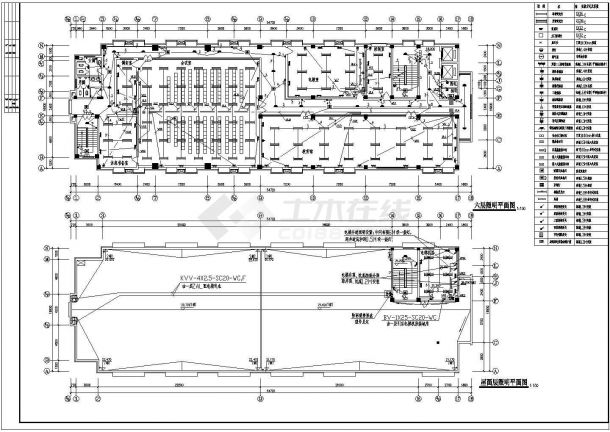 某地区集团宾馆客房电气施工CAD图-图二