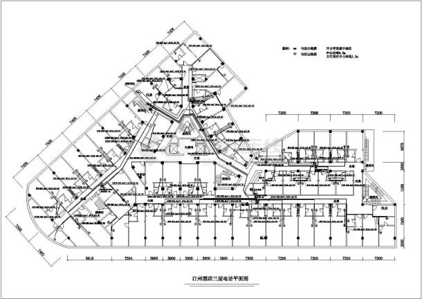 某地区特色酒店电气改造设计CAD图-图二