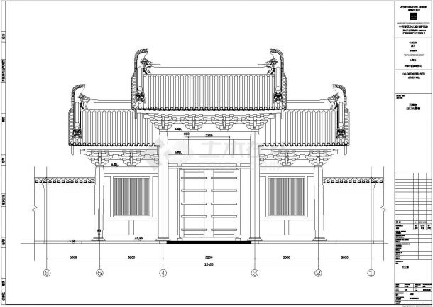 某地综合楼建筑立面建筑设计方案CAD施工图-图二