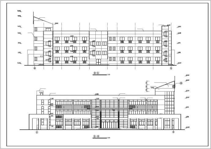 独栋办公楼建筑详细cad施工设计图_图1