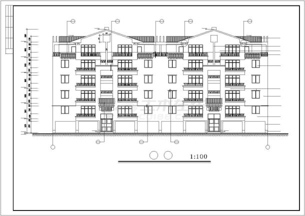 大学生宿舍公寓建筑设计cad详细施工图-图二