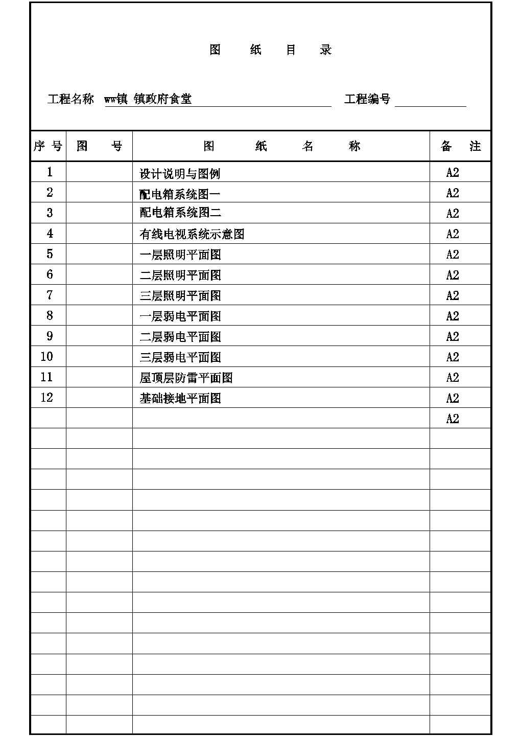 一校园员工饭堂电气设备CAD大样图