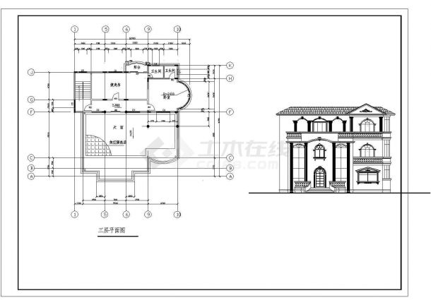 12个不同户型别墅室内装修设计CAD图-图一
