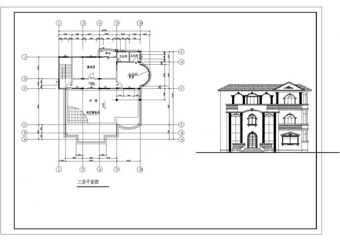 12个不同户型别墅室内装修设计CAD图_图1