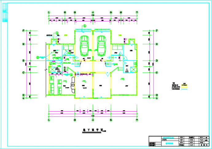 某高档别墅D型住宅室内装修设计施工CAD图_图1