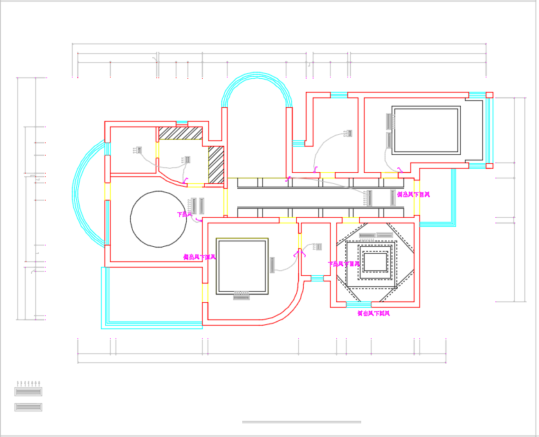 某地康桥半岛别墅金沙苑室内装修设计施工CAD图
