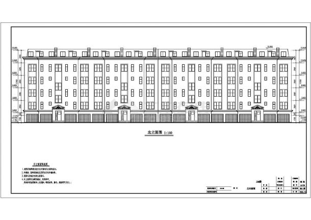 经典住宅楼设计施工CAD平立面图纸-图二