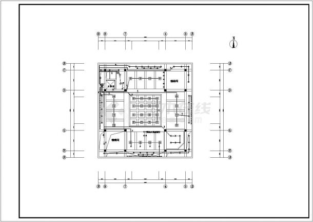 某地区某四层宫殿建筑电气CAD施工图纸-图一