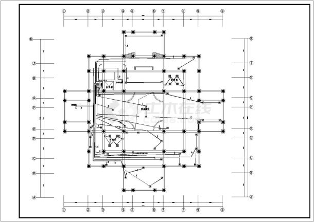 某地区某四层宫殿建筑电气CAD施工图纸-图二