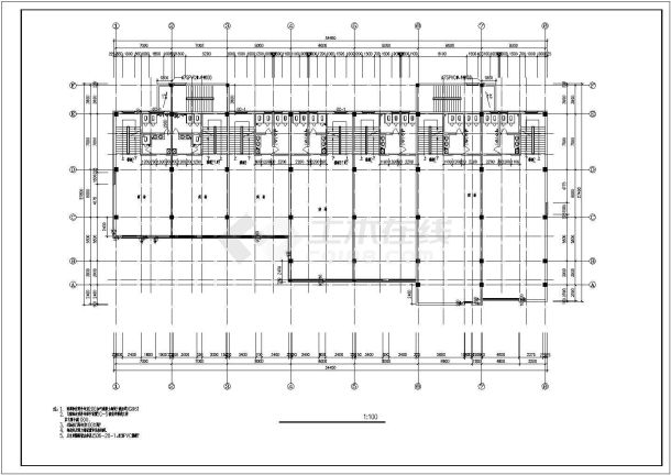 某商业综合楼完整建筑设计方案CAD图-图二