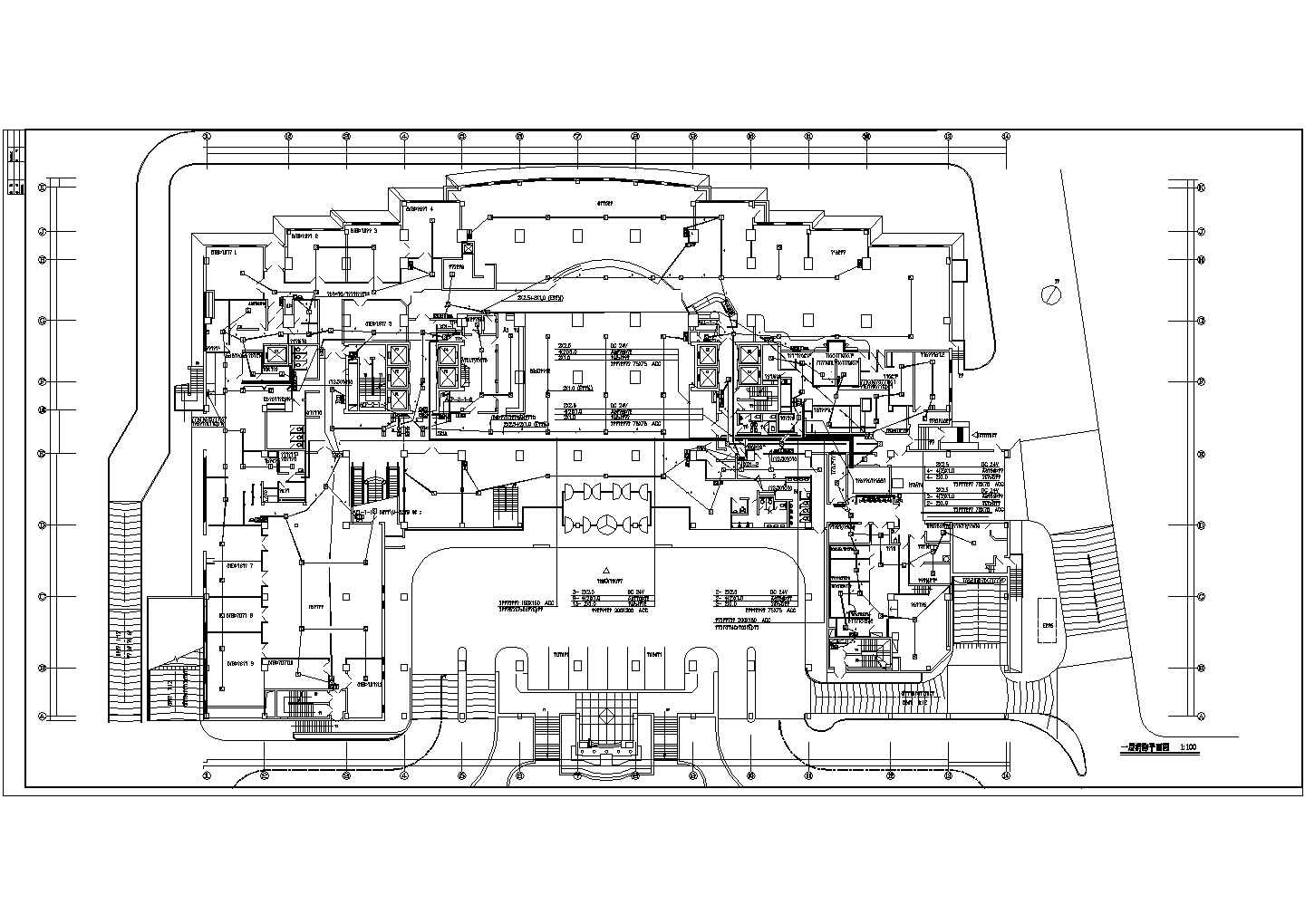 某地区星级大饭店消防电气CAD图