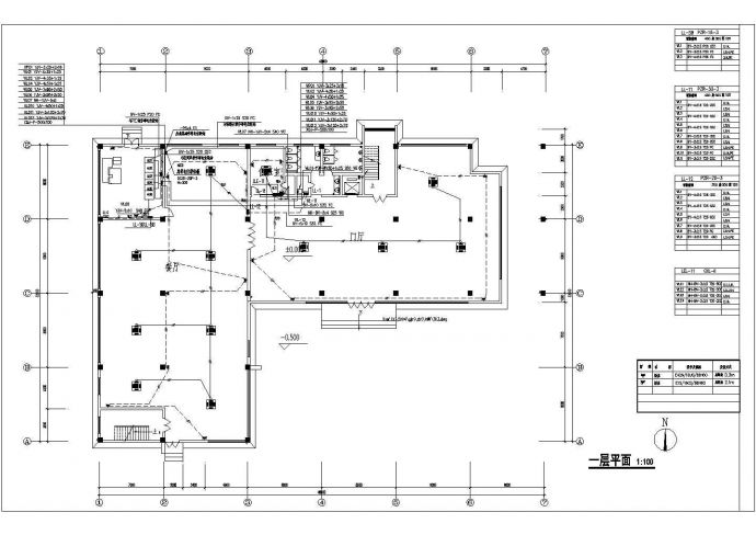某地区办公楼 (72)号楼电气方案设计cad施工图_图1