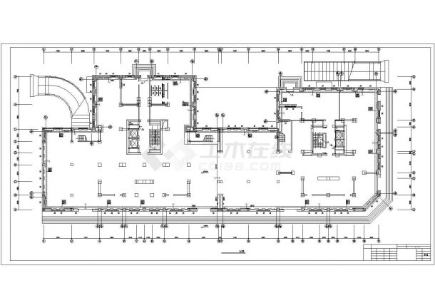 某地区二层商场CAD采暖暖通设计图-图一