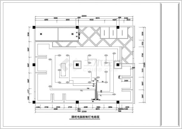 某地区乡村酒吧电气设计施工CAD图-图一