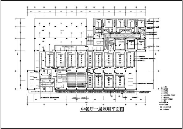 某地区中餐厅水电空调及排风平面CAD图-图一