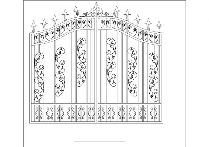古门建筑结构设计方案CAD施工图_图1
