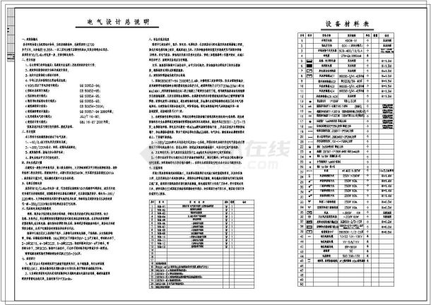 某地区大学食堂电气设计cad施工图-图一