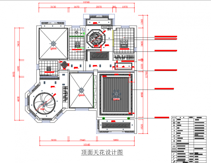 某住宅三居室装修设计施工CAD图（附效果）_图1