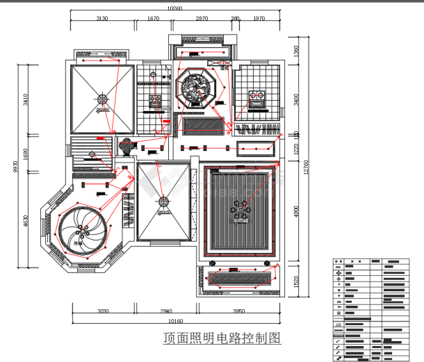某住宅三居室装修设计施工CAD图（附效果）-图二