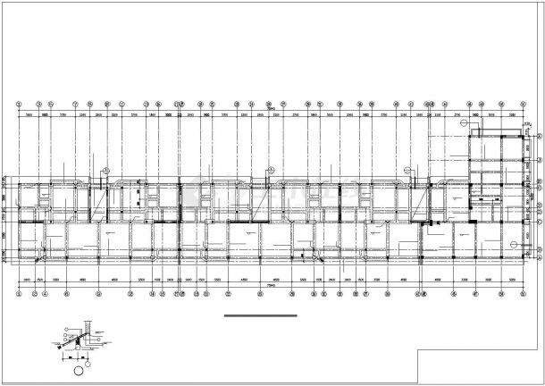 某经典底框式住宅楼结构设计cad详细施工图纸-图二