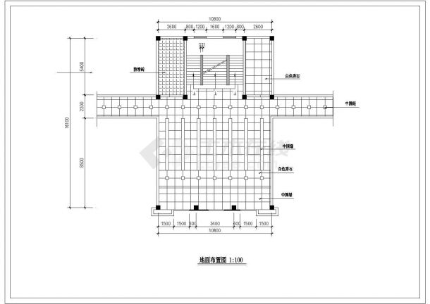  Detailed CAD construction drawing for detailed interior decoration of office lobby - Figure 1