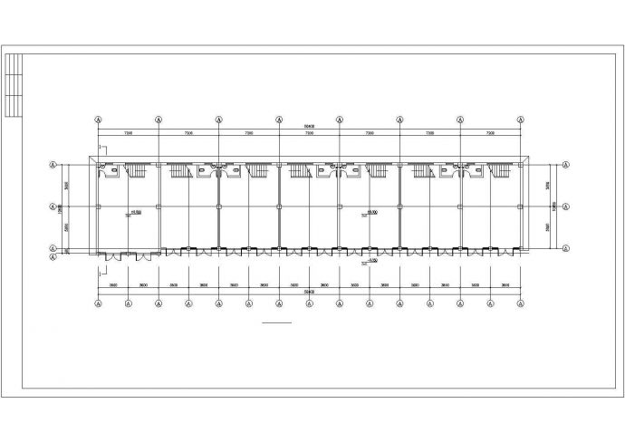 某城镇沿街楼建筑施工CAD设计图纸_图1